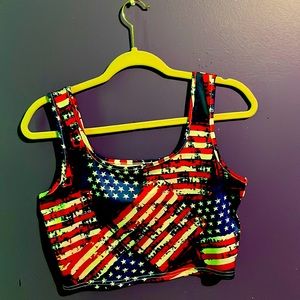 America flag crop top